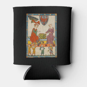Chess Game 14th Century Codex Manesse Can Cooler