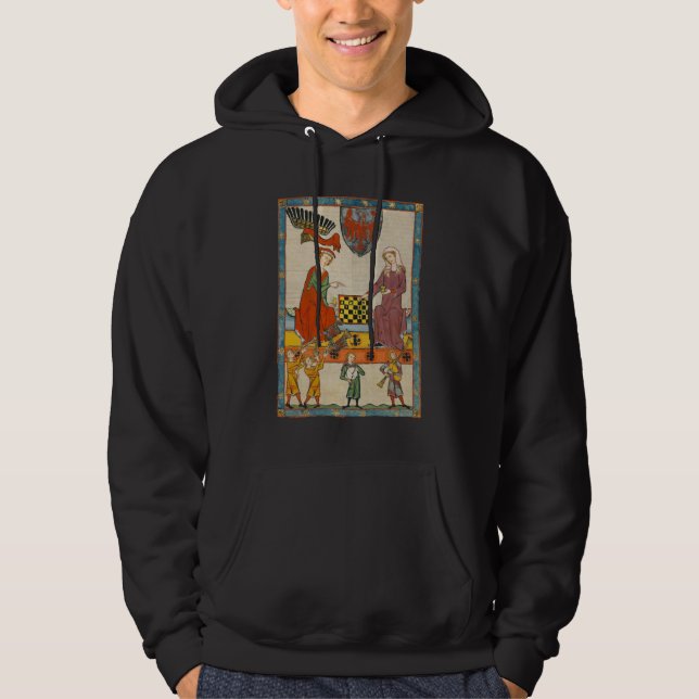 Chess Game 14th Century Codex Manesse Hoodie (Front)