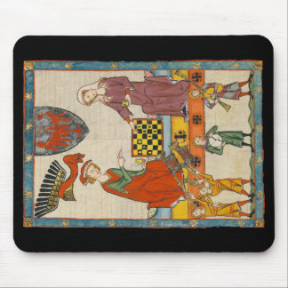 Chess Game 14th Century Codex Manesse Mouse Pad