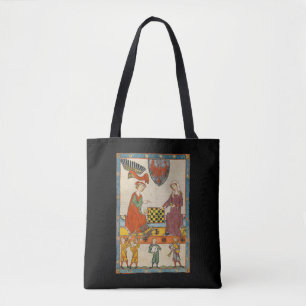 Chess Game 14th Century Codex Manesse Tote Bag