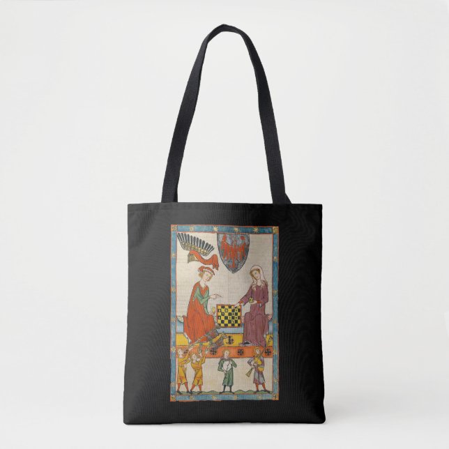 Chess Game 14th Century Codex Manesse Tote Bag (Front)