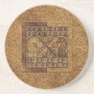 CHESS GAME IN STONE COASTER