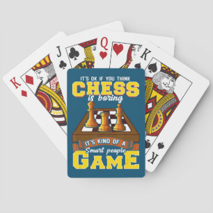 chess game is smart people funny chess player playing cards