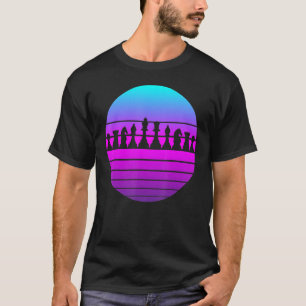 Chess Game Pieces Chess Player  Retro Vintage T-Shirt