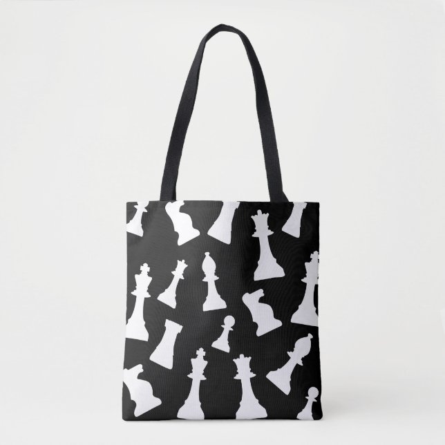 Chess game pieces design  tote bag (Front)