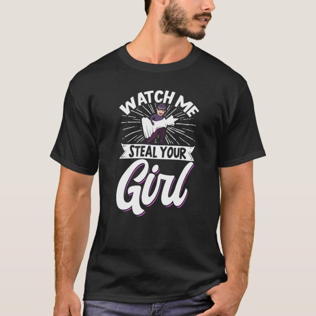 Chess Game Player Watch Me Steal Your Girl Club Te T-Shirt (Front)