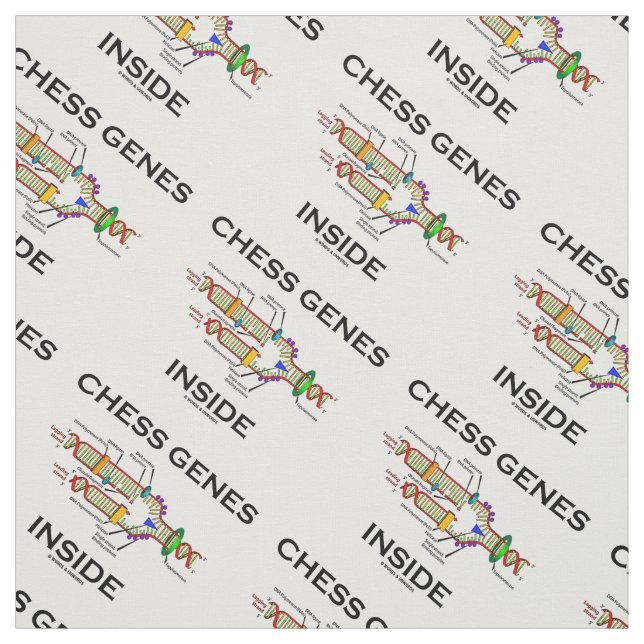 Chess Genes Inside DNA Replication Humour Fabric (Swatch)