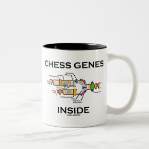 Chess Genes Inside DNA Replication Humour Two-Tone Coffee Mug