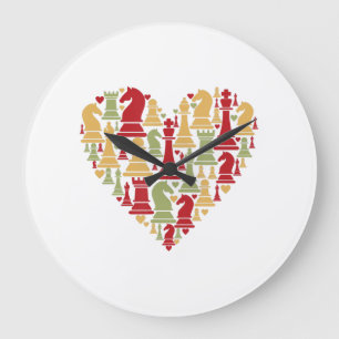 Chess Gift I Really Love Chess Large Clock