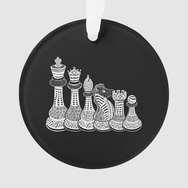 Chess Gift | I Really Love The Chess Pieces Ornament (Front)