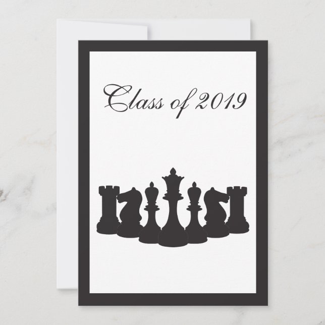 Chess Graduation Party Invitation (Front)