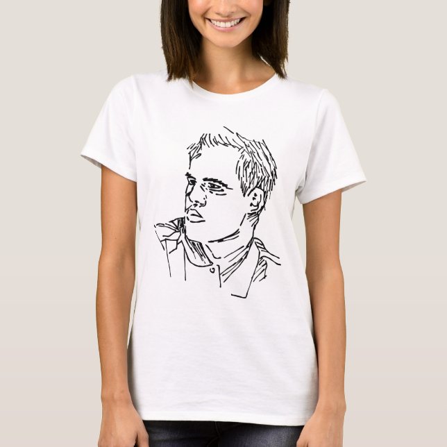 Chess Grandmaster Magnus Carlsen Portrait T-Shirt (Front)