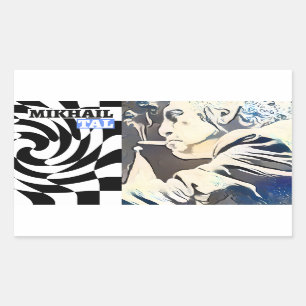 Chess grandmaster rectangular sticker
