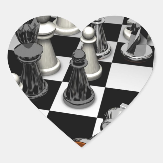 Chess Heart Sticker (Front)