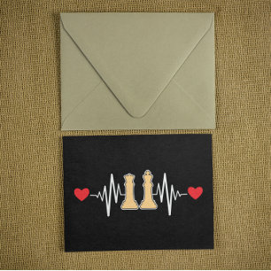 Chess Heartbeat Checkmate Vintage Postcard