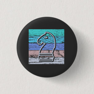 Chess Horse Retro 3 Cm Round Badge