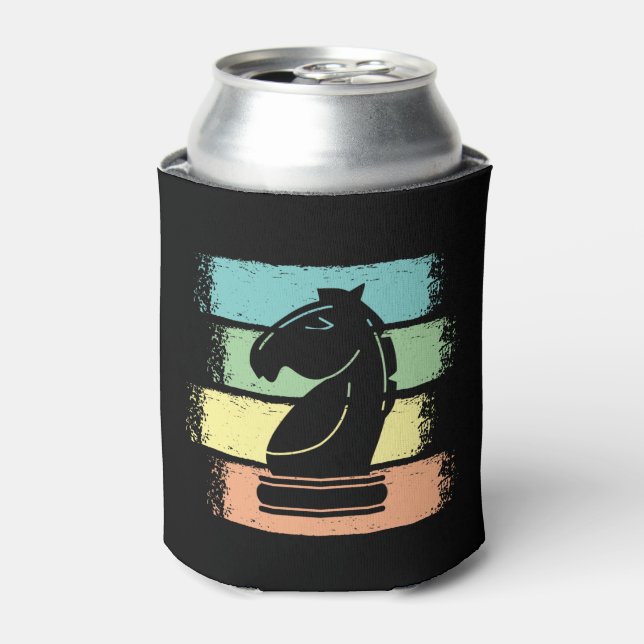 Chess Horse Retro Can Cooler (Can Front)