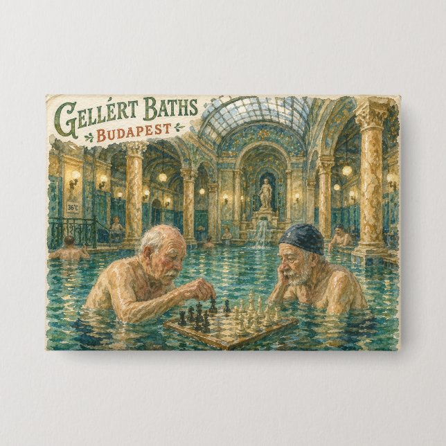 Chess in the Gellert Baths Budapest Hungary (Front)
