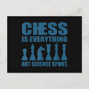 Chess Is Art Science Sports Gift Women Men Announcement Postcard
