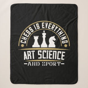Chess Is Everything Art, Science And Sport Sherpa Blanket