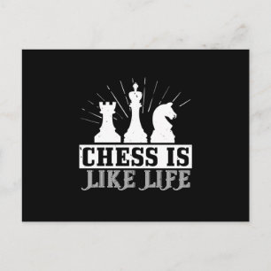Chess Is Like Life Invitation Postcard