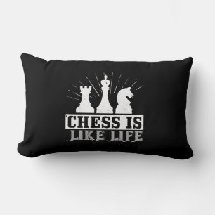 Chess Is Like Life Lumbar Cushion