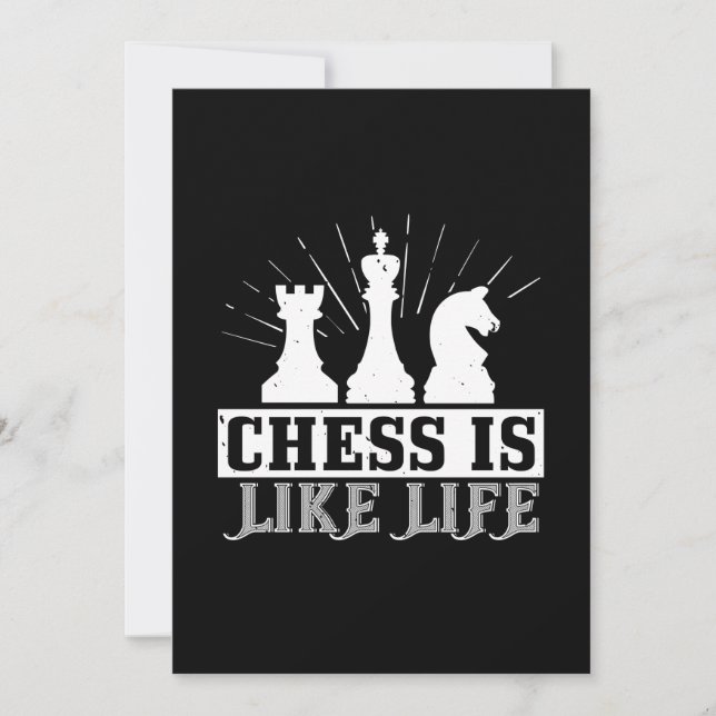 Chess Is Like Life Save The Date (Front)