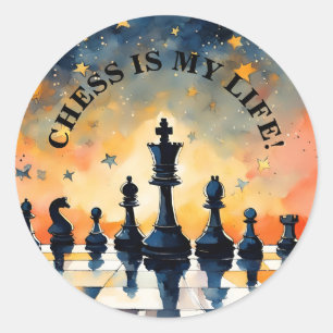 Chess Is My Life Classic Round Sticker