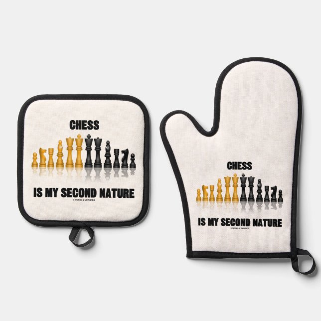 Chess Is My Second Nature Reflective Chess Set (Front)