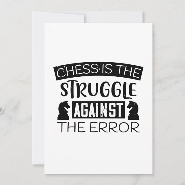 Chess Is The Struggle Against The Error Save The Date (Front)