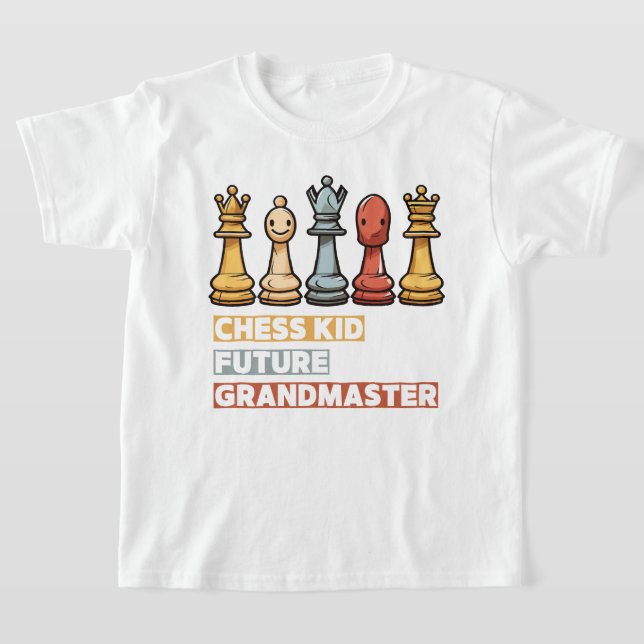 Chess Kid Future Grandmaster: Gift for Young Chess T-Shirt (Laydown)