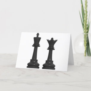 Chess King and Queen Humourous Birthday Card