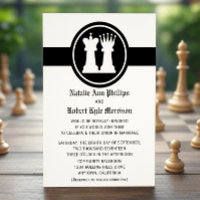 Chess King and Queen Wedding Invitation