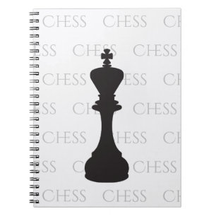Chess King Classic Piece Modern Black, White Notebook