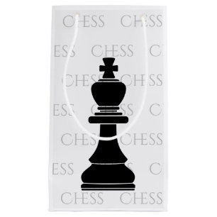 Chess King Classic Piece Modern Black, White Small Gift Bag