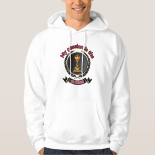Chess King Laurel Crown Passion Strategy Power Hoodie