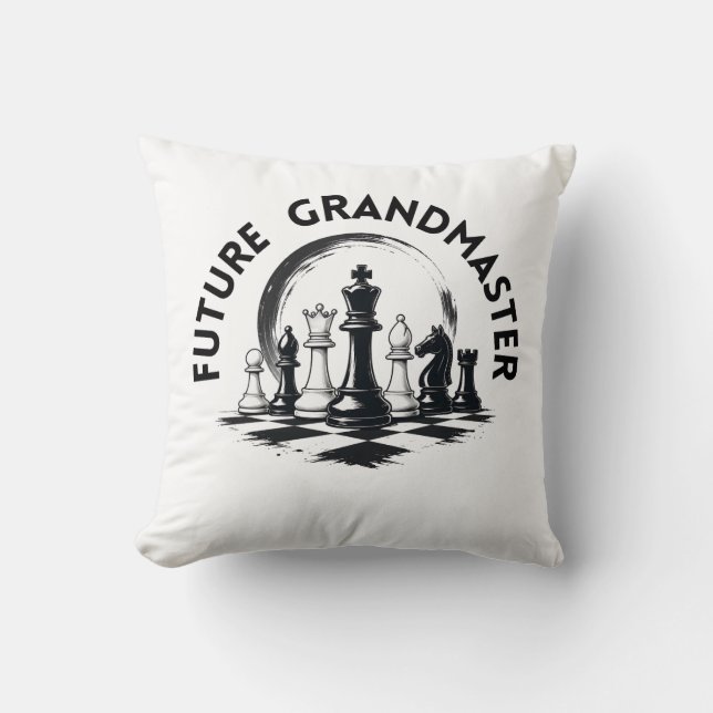 Chess King Strategy Classic Chess Design Cushion (Front)