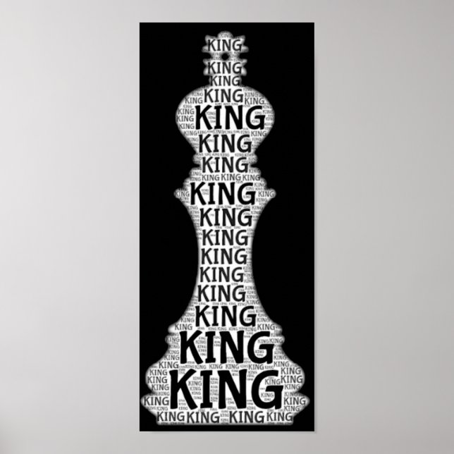 Chess King Word Picture Poster (Front)