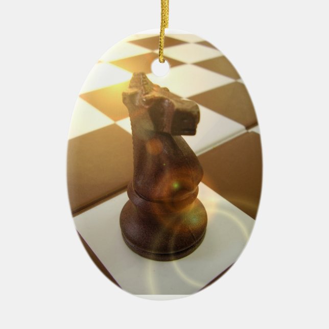 Chess Knight Ornament (Front)