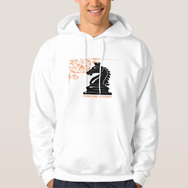 Chess Knight – Strategic Mind & Silent Power T-Shi Hoodie (Front)