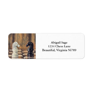 Chess Knights Chess Board Address Return Address Label