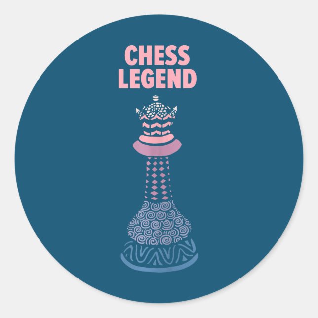 Chess Legend Checkmate Cool Saying Tank Top Classic Round Sticker (Front)