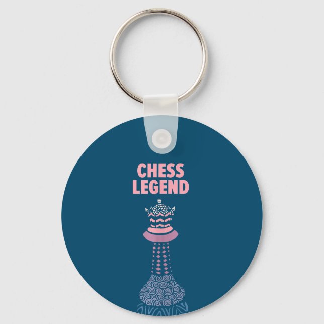 Chess Legend Checkmate Cool Saying Tank Top Key Ring (Front)