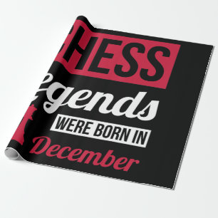 chess legends were born in december birthday gifts wrapping paper