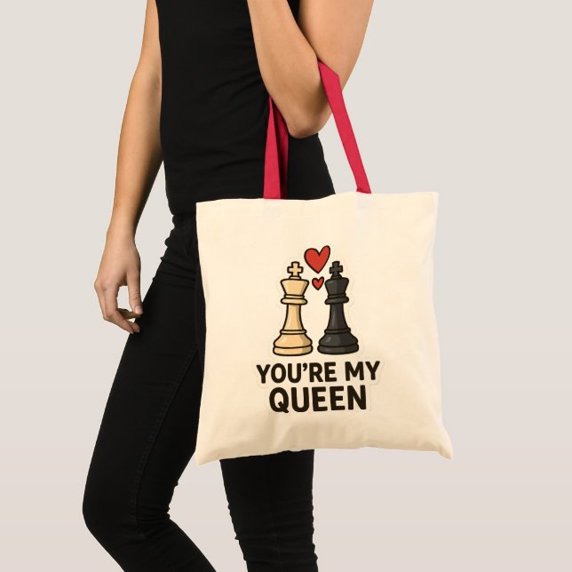  Chess Love Sticker – Black & White Kings Tote Bag (Front (Product))