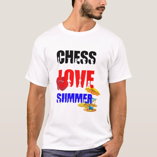 Chess Love Summer T-Shirt (Front)