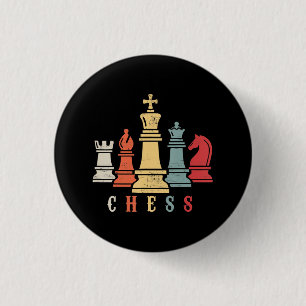 Chess Lover Chess Set Checkmate Gift 3 Cm Round Badge