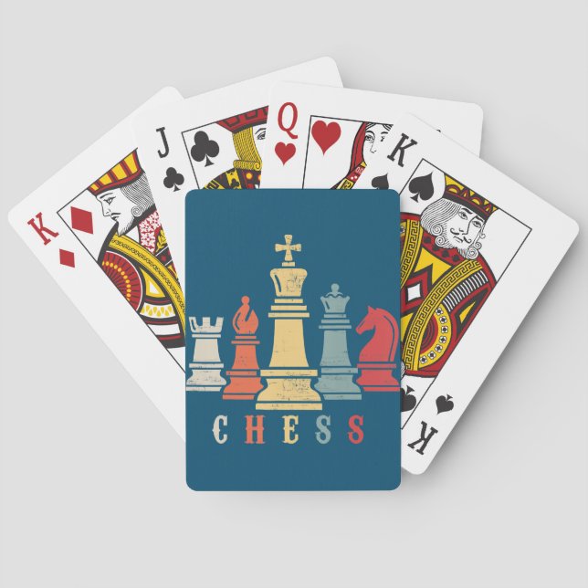Chess Lover | Chess Set Checkmate Gift Playing Cards (Back)