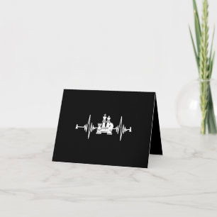 Chess Lover Heartbeat Chess T-Shirt Thank You Card