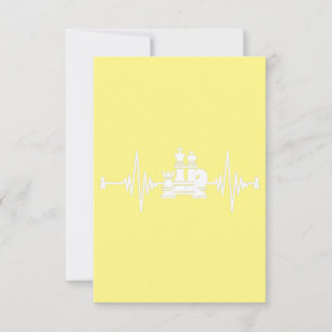 Chess Lover   Heartbeat Chess T-Shirt Thank You Card